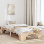 vidaXL Cadre de lit 100x200 cm en bois de pin massif