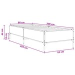 vidaXL Cadre de lit Chêne artisanal 80 x 200 cm Bois d'ingénierie