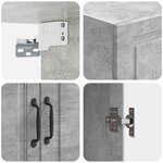 vidaXL Armoire Murale 66 x 34 5 x 90 cm Bois d'ingénierie Gris béton