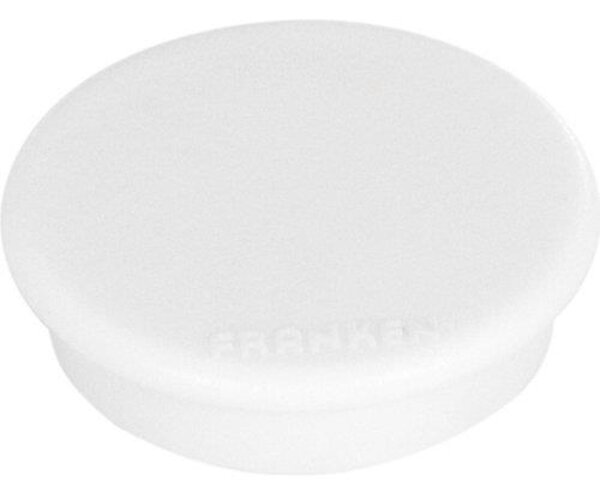 Paquet de 10 Aimants Ronds diam 24 mm Blanc FRANKEN
