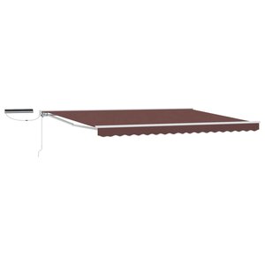 vidaXL Auvent rétractable électrique Marron et blanc 4 × 3 5 m