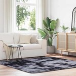 vidaXL Tapis Shaggy à poils longs NAVARRA gris foncé 200x200 cm