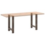 vidaXL Pieds de table à manger en acier naturel 2 pièces 50 x (72-73) cm Acier