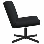 vidaXL Chaise pivotante Noir 63 x 75 x 76 cm tissu