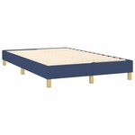 vidaXL Sommier à lattes de lit matelas et LED bleu 120x190 cm tissu