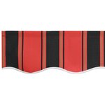 vidaXL Tissu de remplacement pour auvent pour cadre 4x2 m rayé multicolore