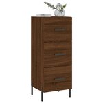 vidaXL Buffet Chêne marron 34 5x34x90 cm Bois d'ingénierie