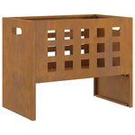 vidaXL Braise Marron 50 x 30 x 40 cm Acier