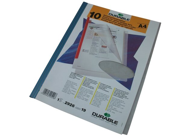 Paquet de 10 Couvertures pour reliure PVC A4 Transparent DURABLE