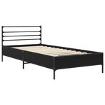vidaXL Cadre de lit Chêne noir 80 x 200 cm Bois d'ingénierie
