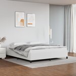 vidaXL Cadre de lit Blanc 160x200 cm Similicuir