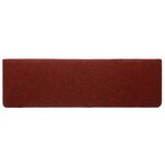 vidaXL Tapis de marches d'escalier 10Pièces Bordeaux 65x21x4cm Aiguilleté