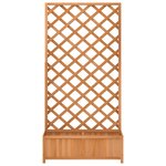 vidaXL Jardinière avec treillis marron bois massif de sapin