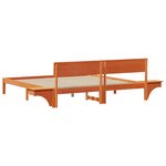 vidaXL Cadre de lit Marron cire 200 x 200 cm Bois massif en pin