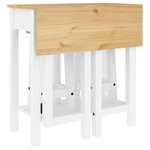 vidaXL Ensemble de bar 3 Pièces blanc bois de pin massif