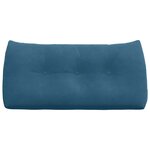 vidaXL Coussin de Dos Bleu 100 x 24 x 50 cm Velours