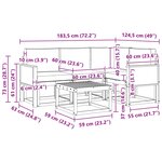 vidaXL Ensemble de canapés d'extérieur 5 pc Naturel et gris clair