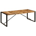 vidaXL Table de salle à manger 220x100x75 cm Bois de manguier solide