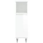vidaXL Ensemble de meubles de salle de bain 3 Pièces blanc brillant