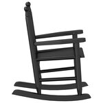 vidaXL Chaises à bascule enfants lot de 2 noir bois de peuplier massif