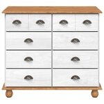 vidaXL Commode ASKIM Blanc 91 x 40 x 79 cm Bois de pin massif