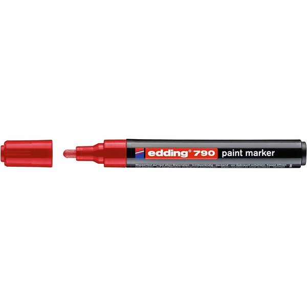 Marqueur Peinture 790 Rouge Pointe Ronde 2-3 mm EDDING