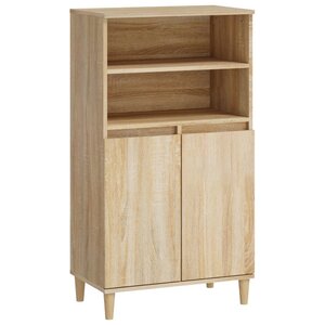 vidaXL Buffet haut Chêne sonoma 60x36x110 cm Bois d'ingénierie