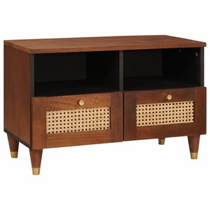 vidaXL Meuble TV Marron 70 x 33 5 x 46 cm Bois de mangue massif