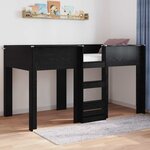 vidaXL Lit Superposé pour Enfants avec matelas Chêne noir 100 x 200 cm
