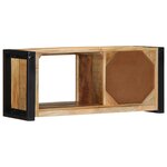 vidaXL Meuble TV 80x30x35 cm bois massif de manguier brut