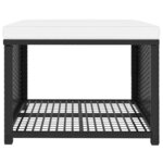 vidaXL Salon de jardin 4 Pièces Résine tressée Noir