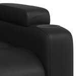 vidaXL Fauteuil inclinable Noir Similicuir