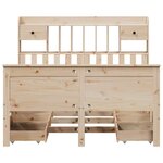 vidaXL Lit bibliothèque sans matelas 150x200 cm bois massif de pin