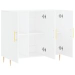 vidaXL Buffet blanc 90x34x80 cm bois d'ingénierie