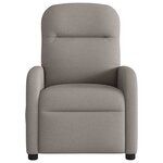 vidaXL Fauteuil de massage inclinable Taupe Tissu