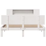 vidaXL Lit bibliothèque sans matelas blanc 120x190 cm bois pin massif