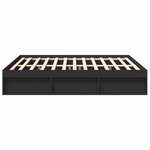 vidaXL Cadre de lit sans matelas noir 200x200 cm