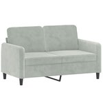 vidaXL Ensemble de canapés 3 Pièces gris clair velours