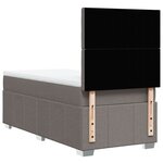 vidaXL Sommier à lattes de lit avec matelas Taupe 90x190 cm Tissu