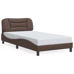 vidaXL Cadre de lit sans matelas marron 100x200 cm similicuir