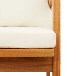 vidaXL Banc de jardin avec coussin Marron Bois d'acacia massif