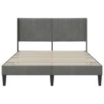 vidaXL Cadre de lit avec tête de lit Gris foncé 140 x 200 cm Velours