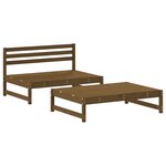 vidaXL Salon de jardin 2 Pièces avec coussins marron miel bois massif