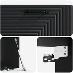 vidaXL Meuble TV mural Noir 78 5 x 41 x 30 cm Bois d'ingénierie