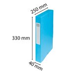 Boite De Classement Exabox Dos 40mm Carte Lustrée - A4 - Turquoise - X 8 - Exacompta