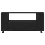 vidaXL Meuble TV avec roulettes chêne noir bois d'ingénierie