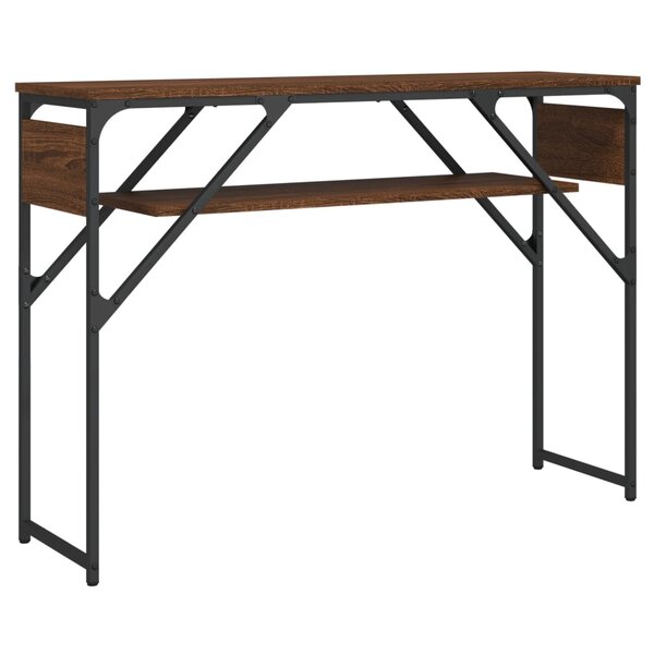vidaXL Table console avec étagère chêne marron 105x30x75 cm