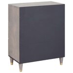 vidaXL Buffet Gris et or 60 x 33.5 x 75 cm Bois de manguier massif