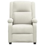 vidaXL Fauteuil électrique de massage Crème Velours