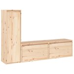 vidaXL Meubles TV 3 Pièces Bois massif de pin
